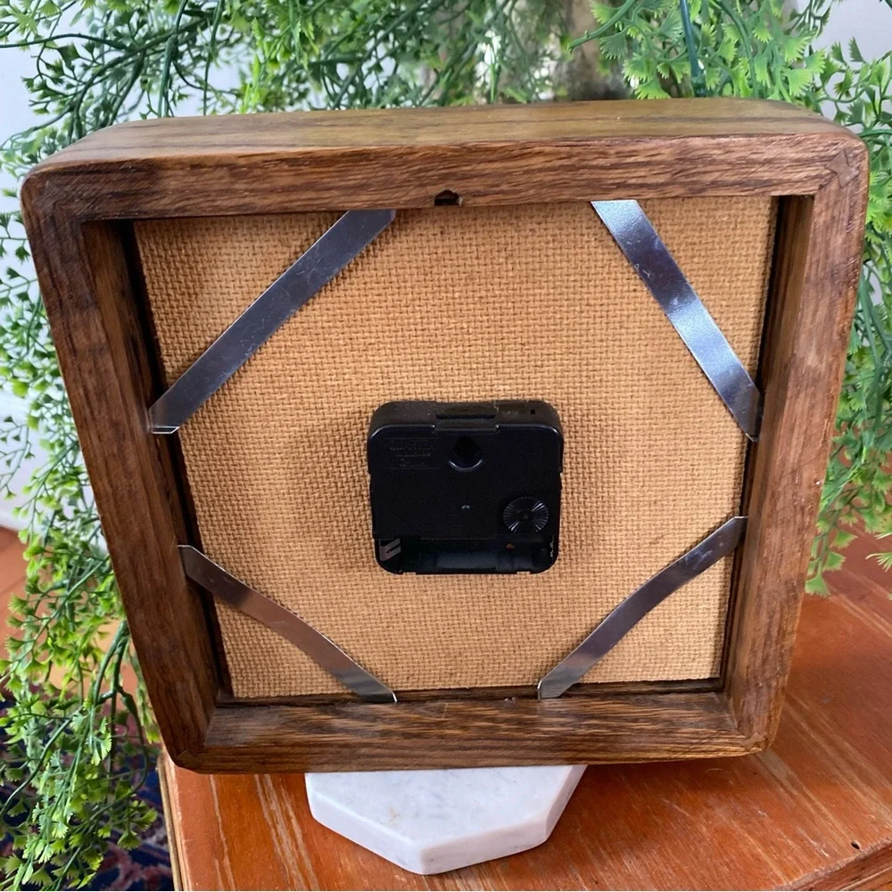 VTG Jim Mofhitz Handcrafted Wood Clock “Gravity Sucks” Tumbled Fallen Number.